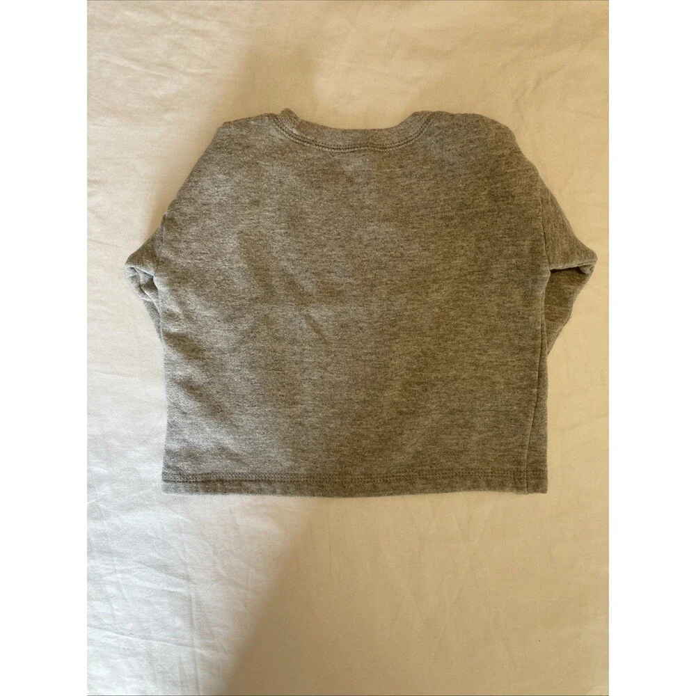 12 Months Hanes baby girl clothes - one piece long sleeve top | heart theme